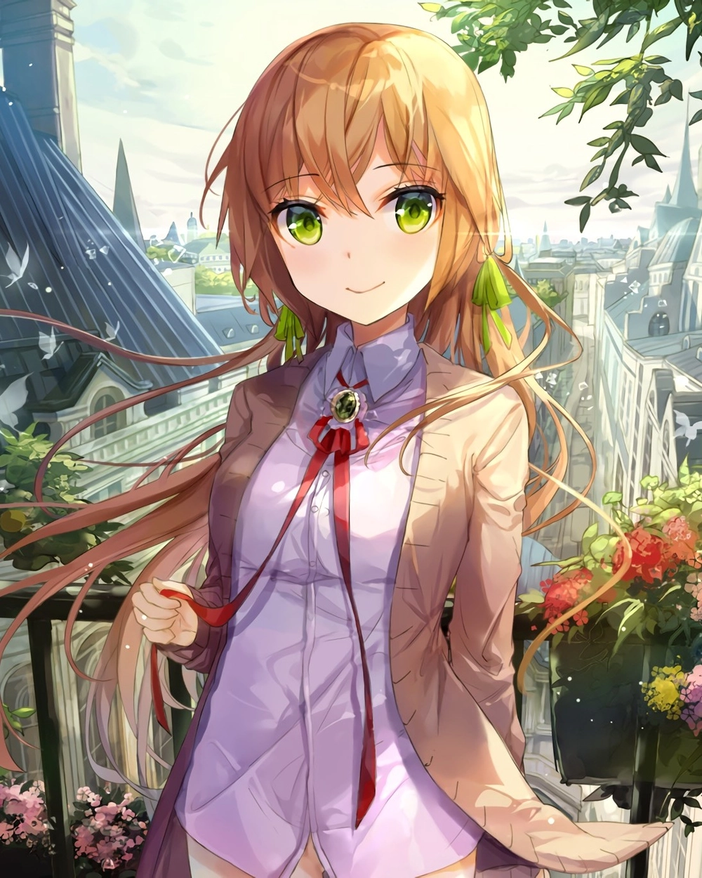 anime tóc vàng mắt xanh quyến rũ