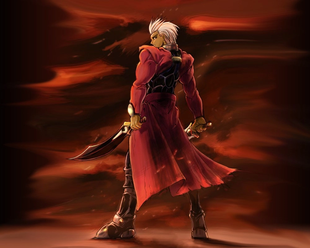 archer fate stay night cùng thanh kiếm đôi 