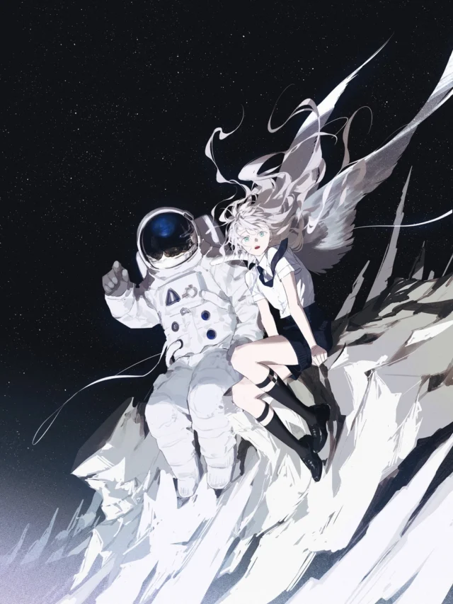 hình phi hành gia anime nghệ thuật ấn tượng