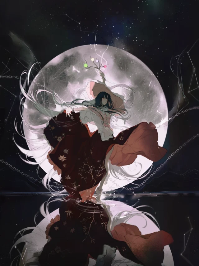 hình ảnh mặt trăng anime đậm chất Nhật Bản