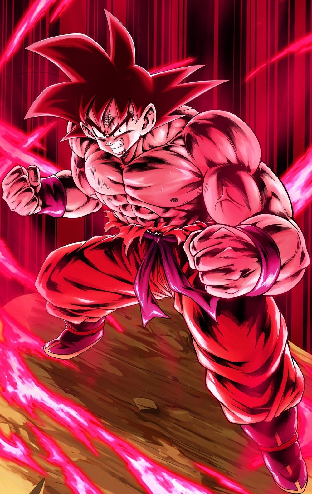 hình goku kaioken đỏ rực lửa