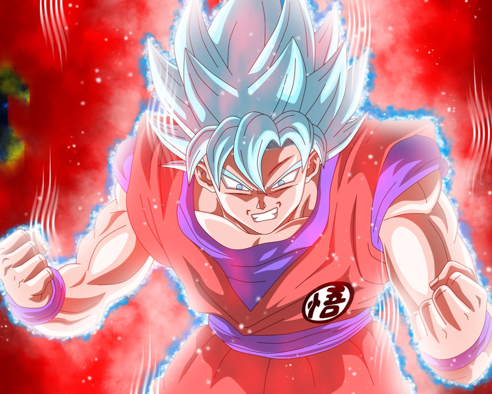 ảnh goku blue aura mạnh mẽ