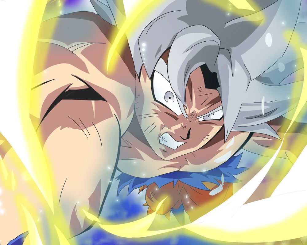 ảnh son goku tóc bạc chiến đấu