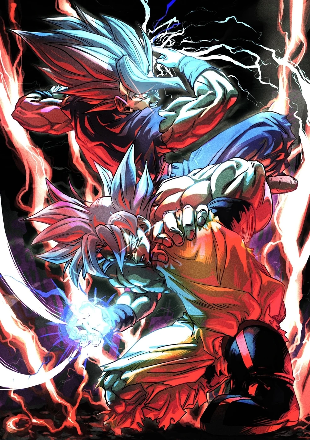 hình ảnh goku tóc trắng ultra instinct