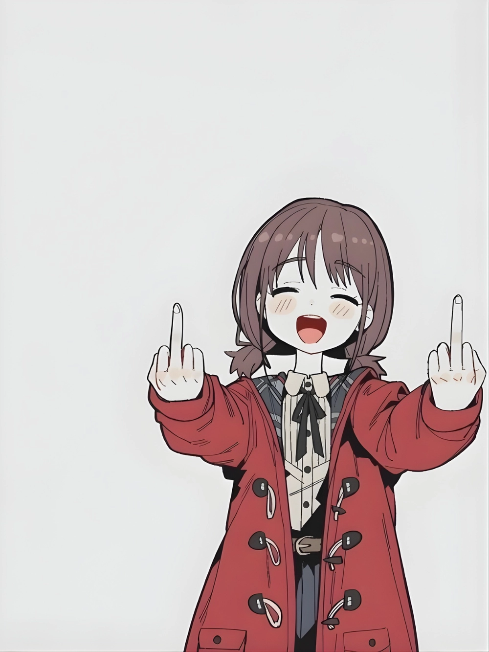 hình ảnh anime giơ ngón giữa