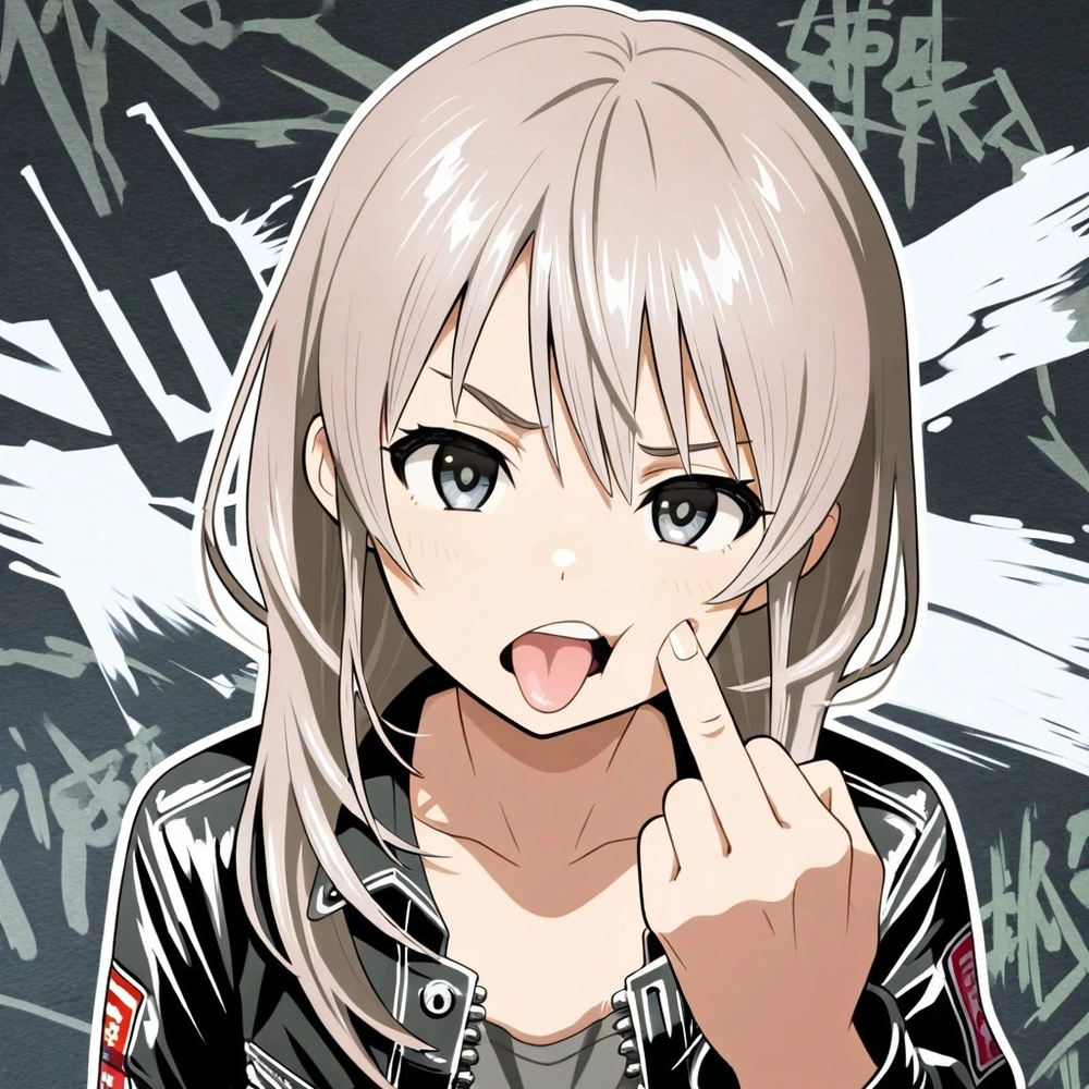 hình ảnh ngón tay giữa anime