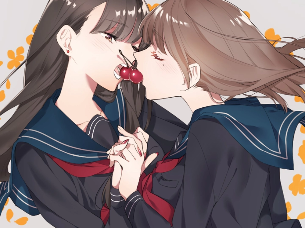 hình ảnh anime bách hợp nghệ thuật 