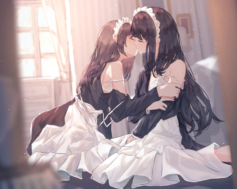 hình ảnh yuri mang phong cách lãng mạn