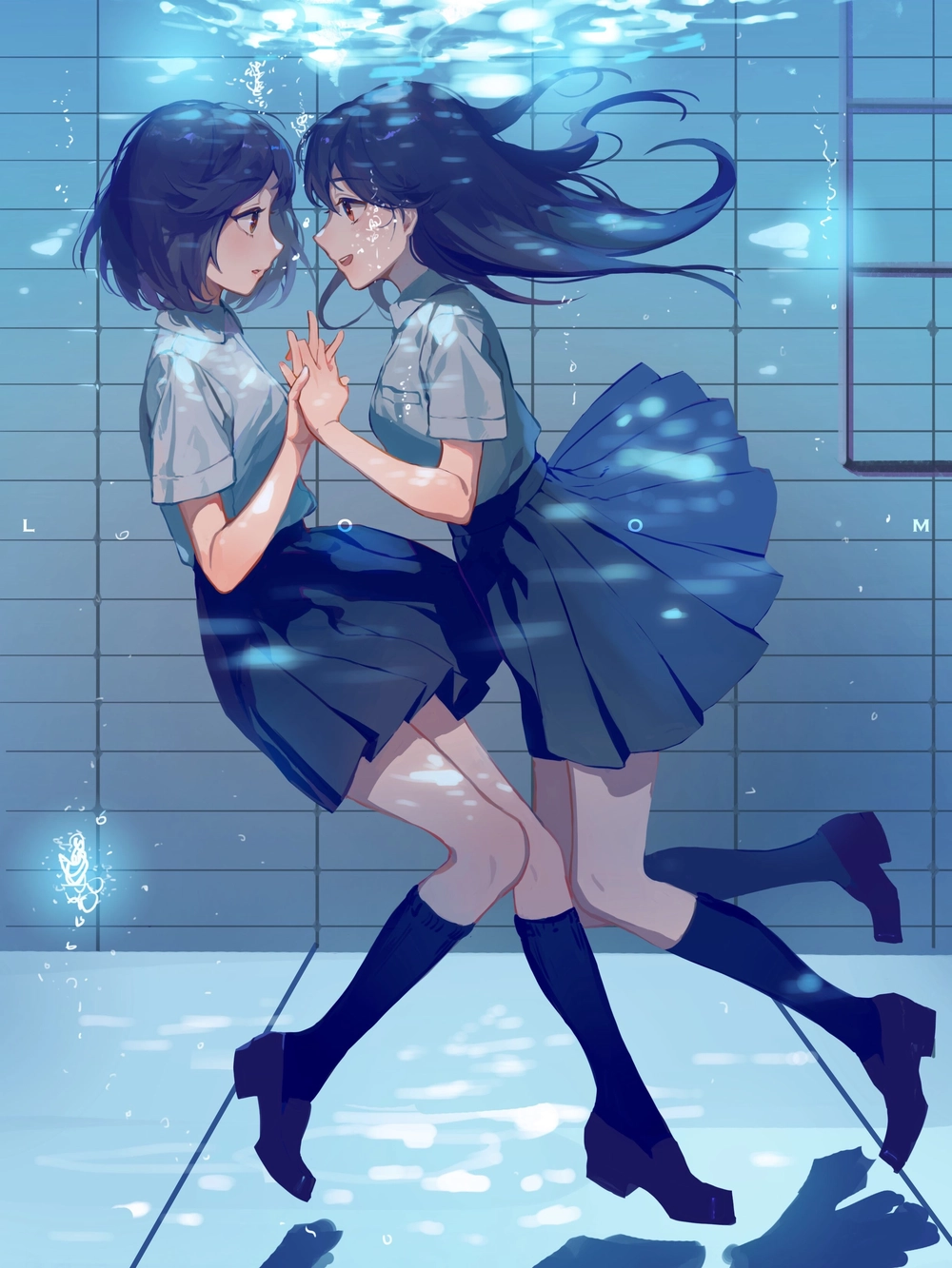 ảnh anime yuri tình cảm ngọt ngào 