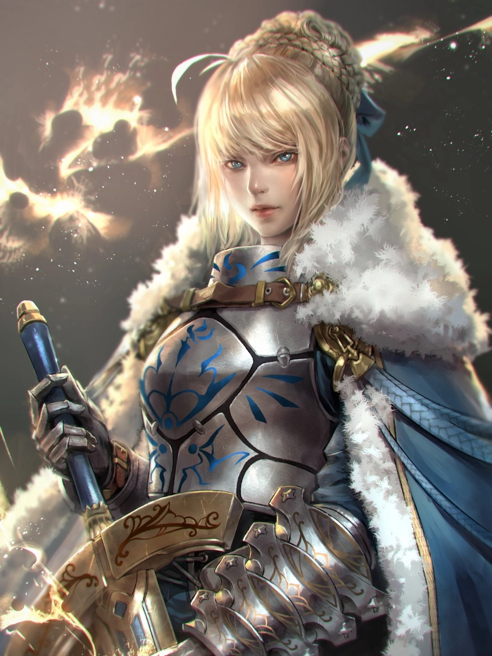 saber fate xuất hiện cùng ánh hào quang rực rỡ