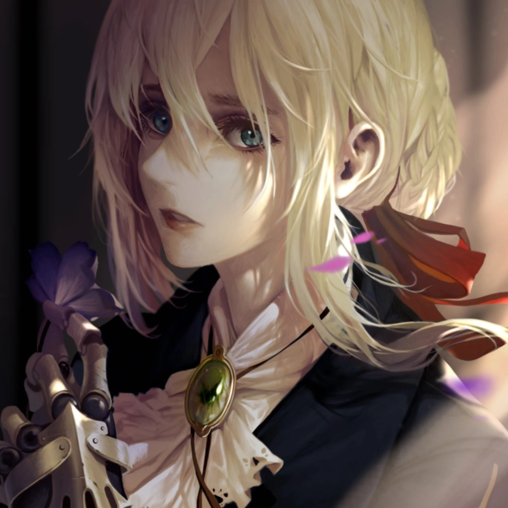 ảnh violet nữ chính anime nhẹ nhàng và dịu dàng 