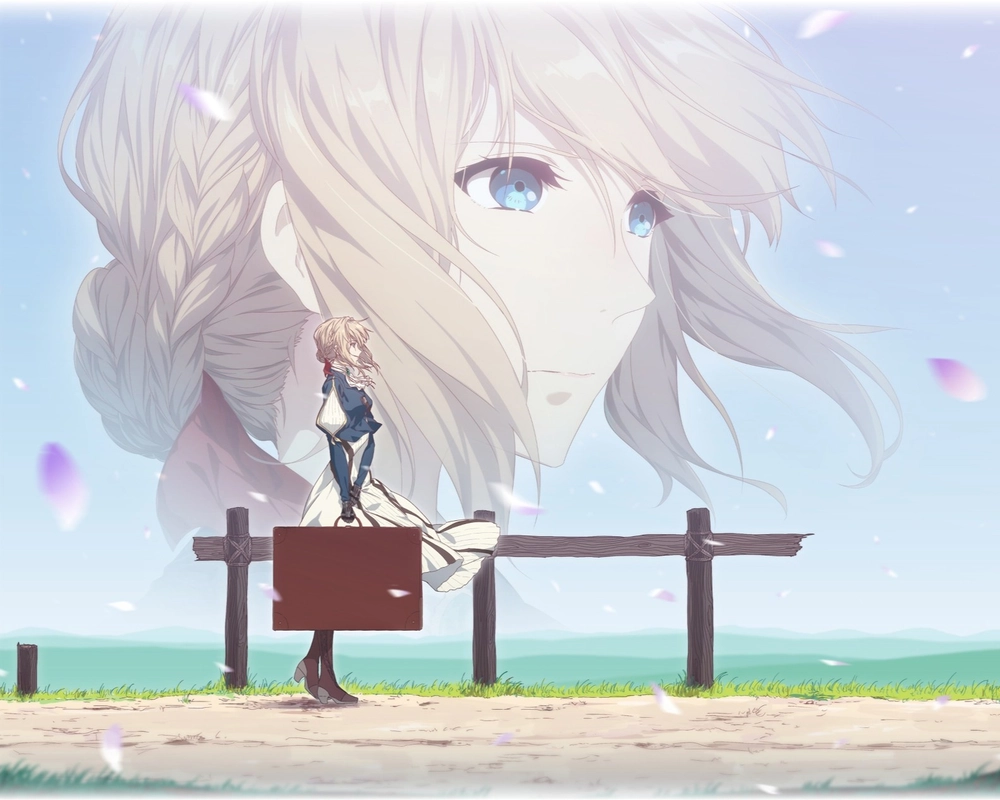 ảnh violet evergarden với biểu cảm lạnh lùng