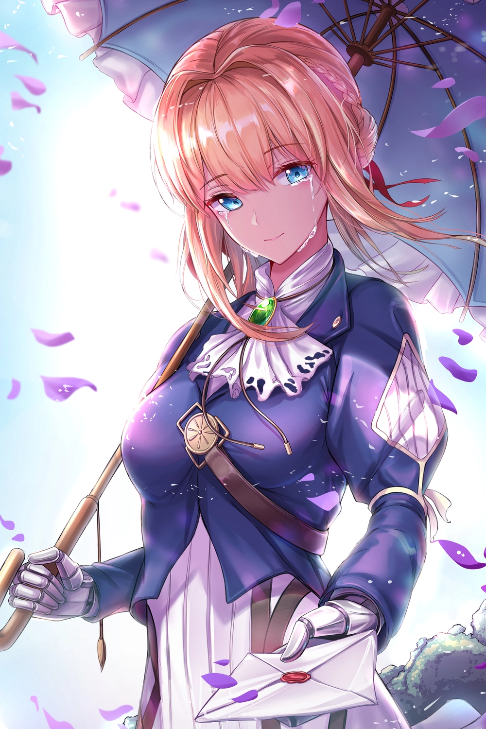 ảnh violet và phong thư