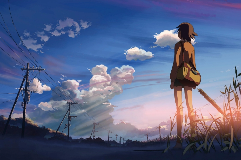 ảnh anime buồn 5 centimeters per second 