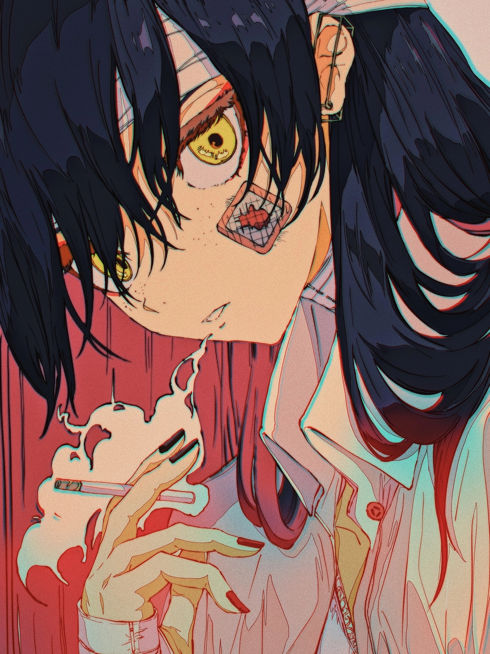 anime hút thuốc buồn chill