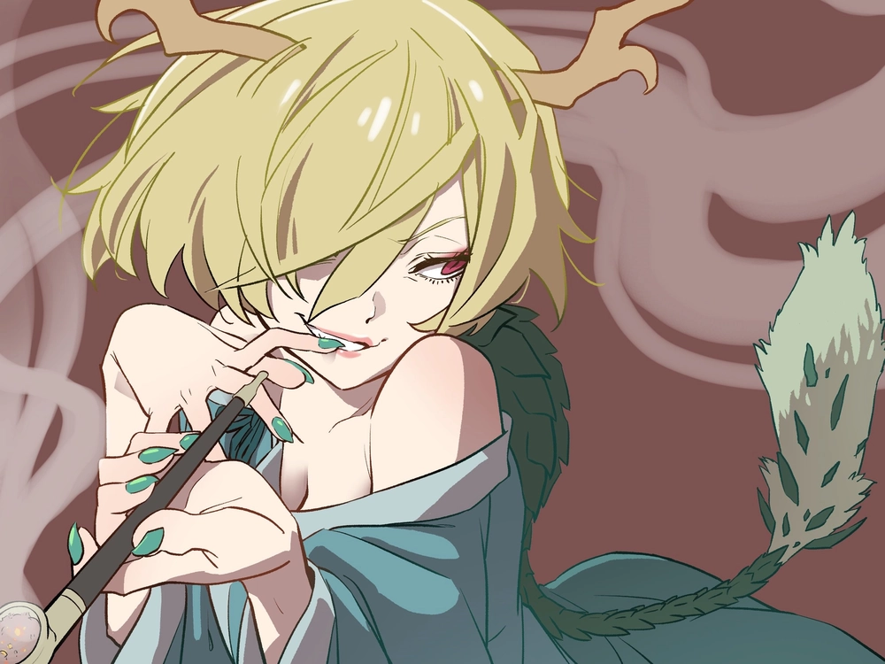 anime hút thuốc nữ ngầu