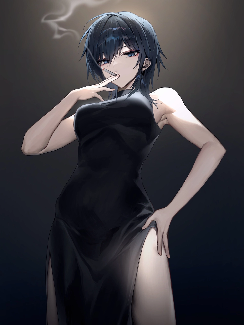 ảnh anime hút thuốc cô độc