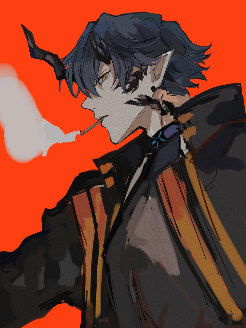 anime hút thuốc đơn độc