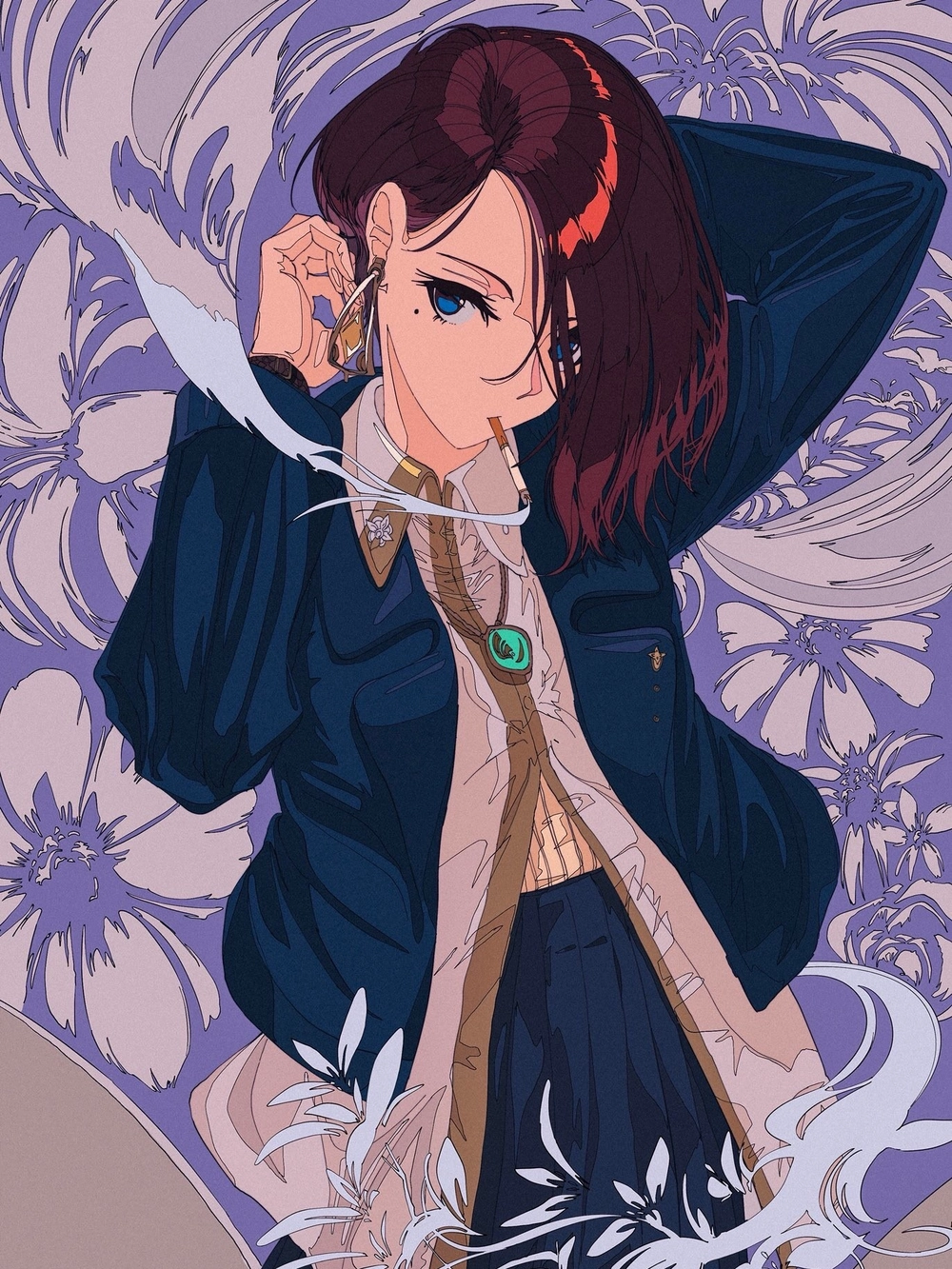 ảnh anime hút thuốc đầy u sầu