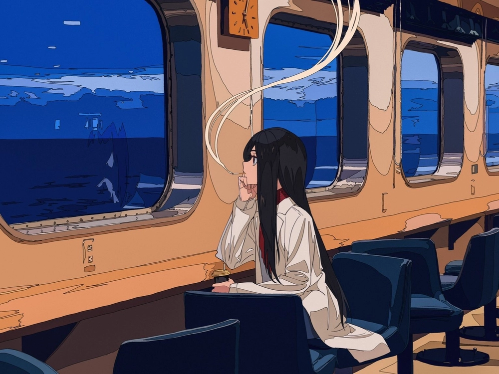 hình anime hút thuốc cực chill