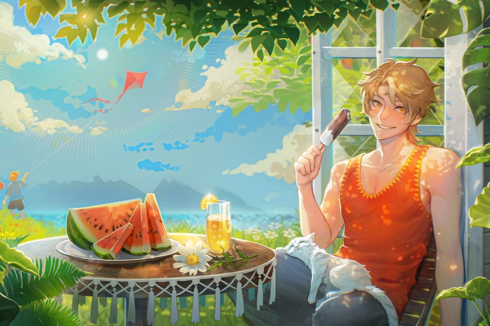 anime mùa hè đẹp như tranh vẽ