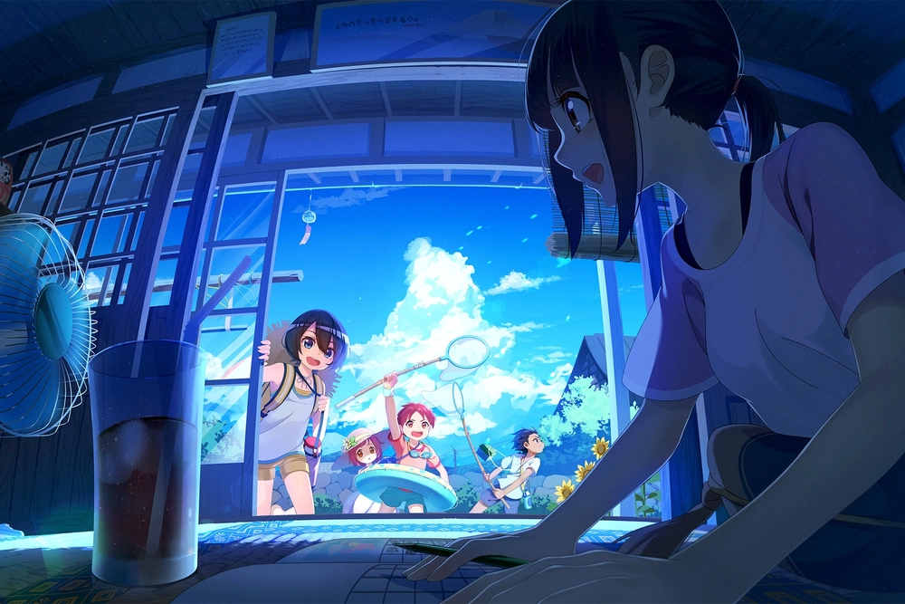 anime mùa hè rực rỡ và sống động