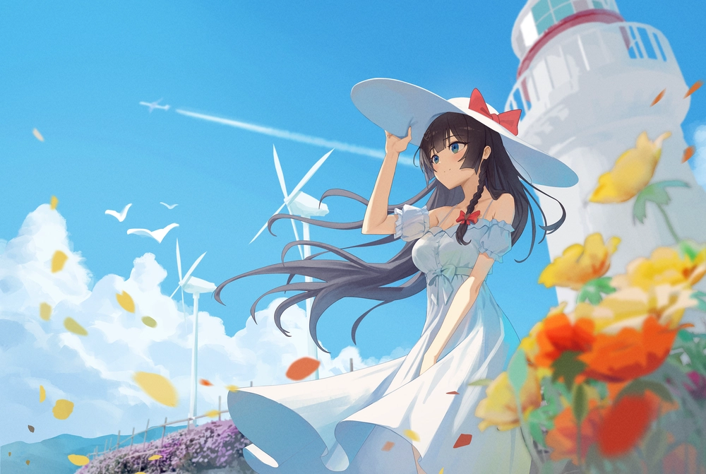 hình anime mùa hè chill