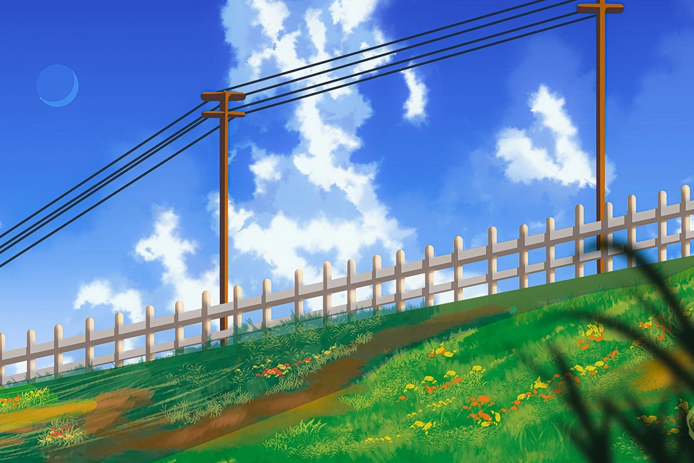 hình ảnh anime mùa hè nắng vàng