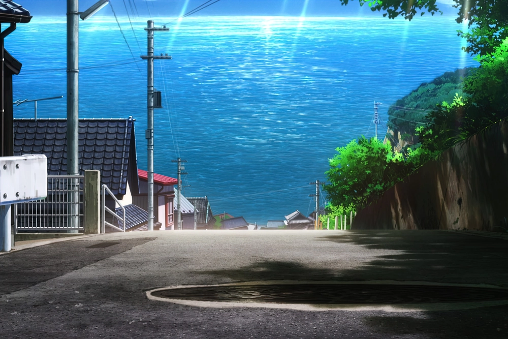 hình ảnh anime nữ mùa hè dạo phố