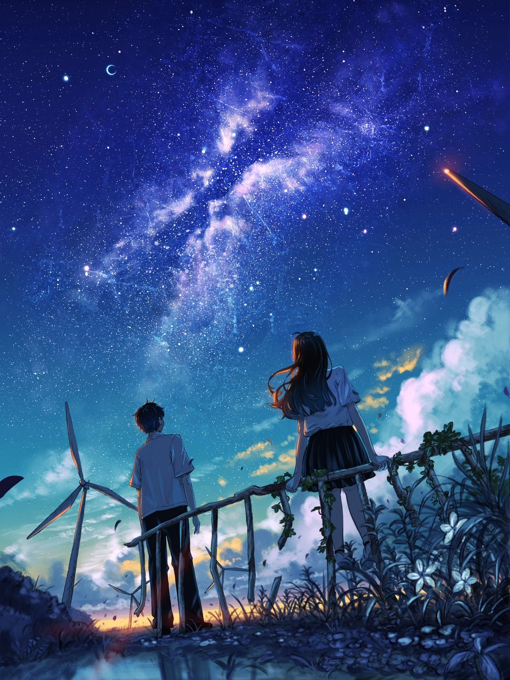 hình ảnh cô gái quay lưng đẹp anime buồn