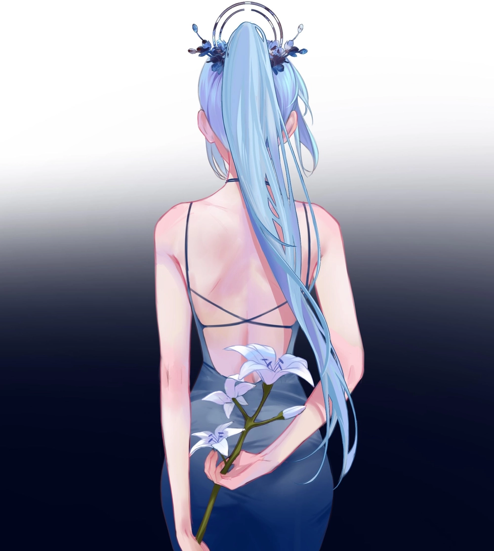 ảnh anime quay lưng lạnh lùng