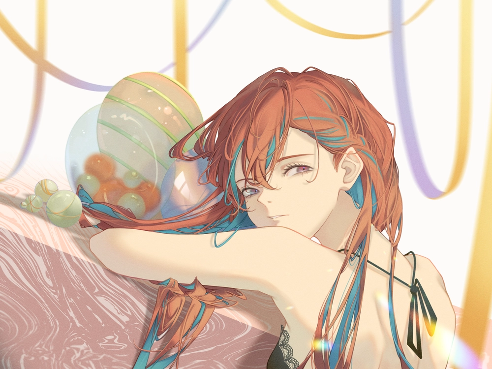 ảnh anime quay lưng nữ giữa khung cảnh tĩnh lặng