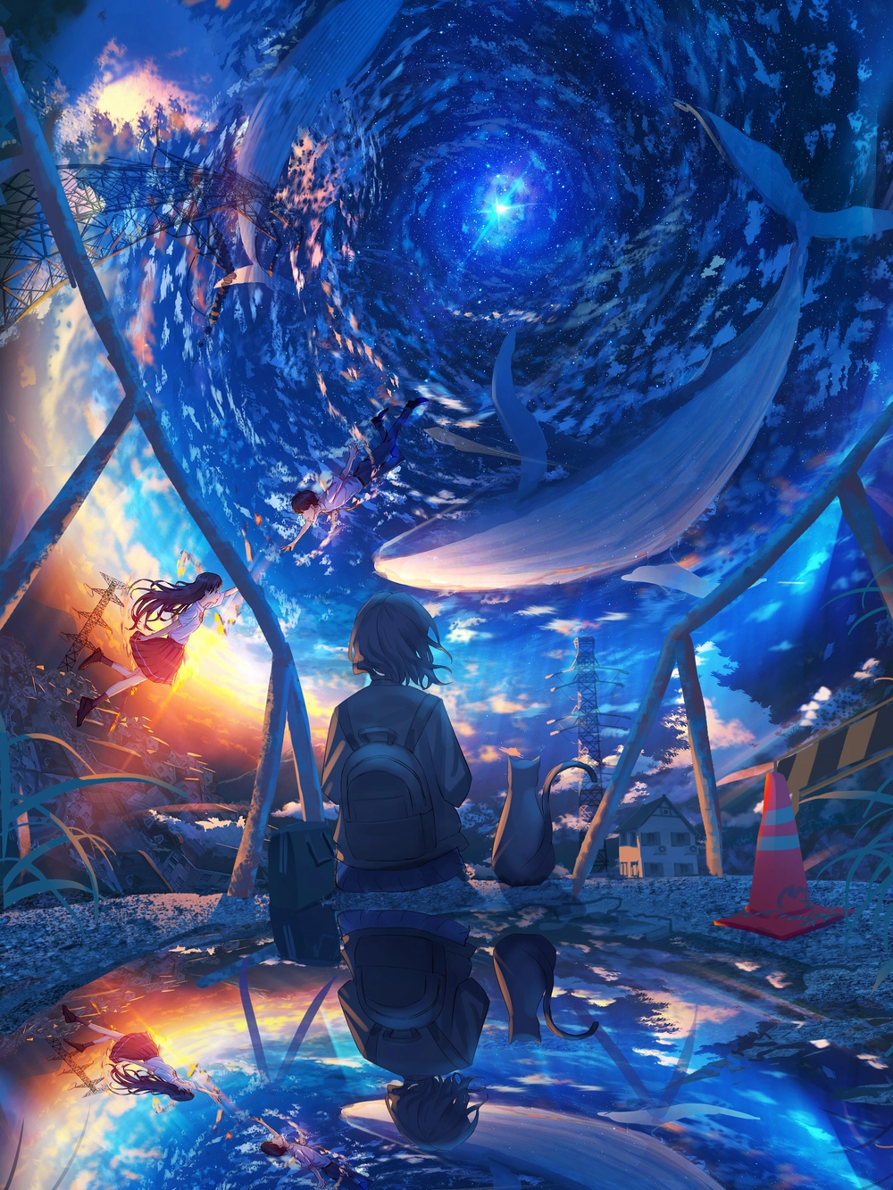 ảnh anime quay lưng đơn giản tinh tế