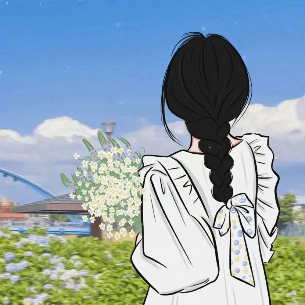 hình ảnh cô gái quay lưng đẹp anime