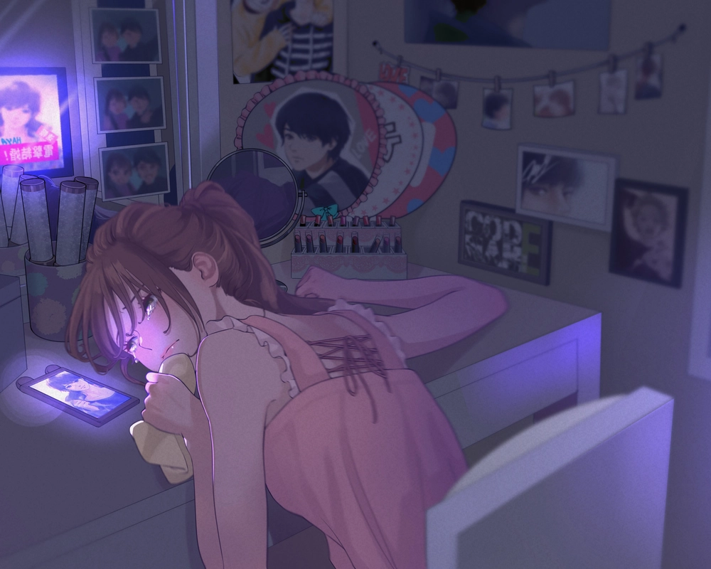 ảnh hoạt hình anime thất tình cảm xúc 