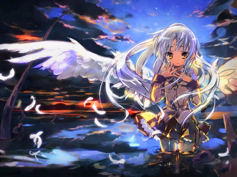 ảnh thiên thần anime nữ u sầu