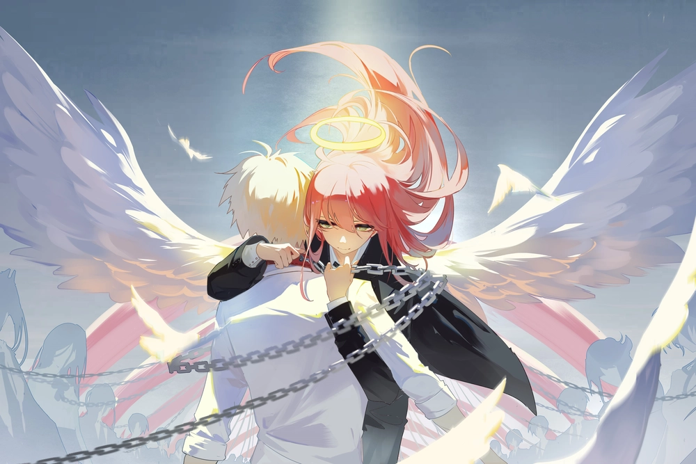 ảnh anime thiên thần và ác quỷ nam