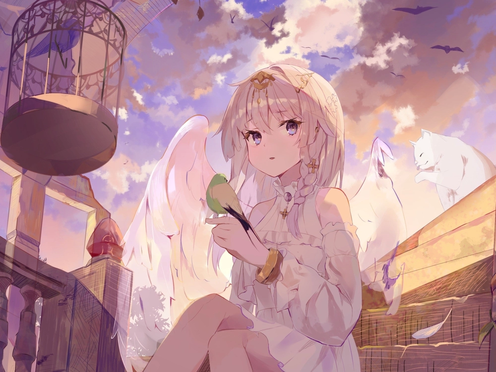 hình ảnh anime thiên thần full HD