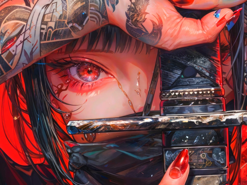 hình ảnh anime nữ lạnh lùng vô cảm ngầu 