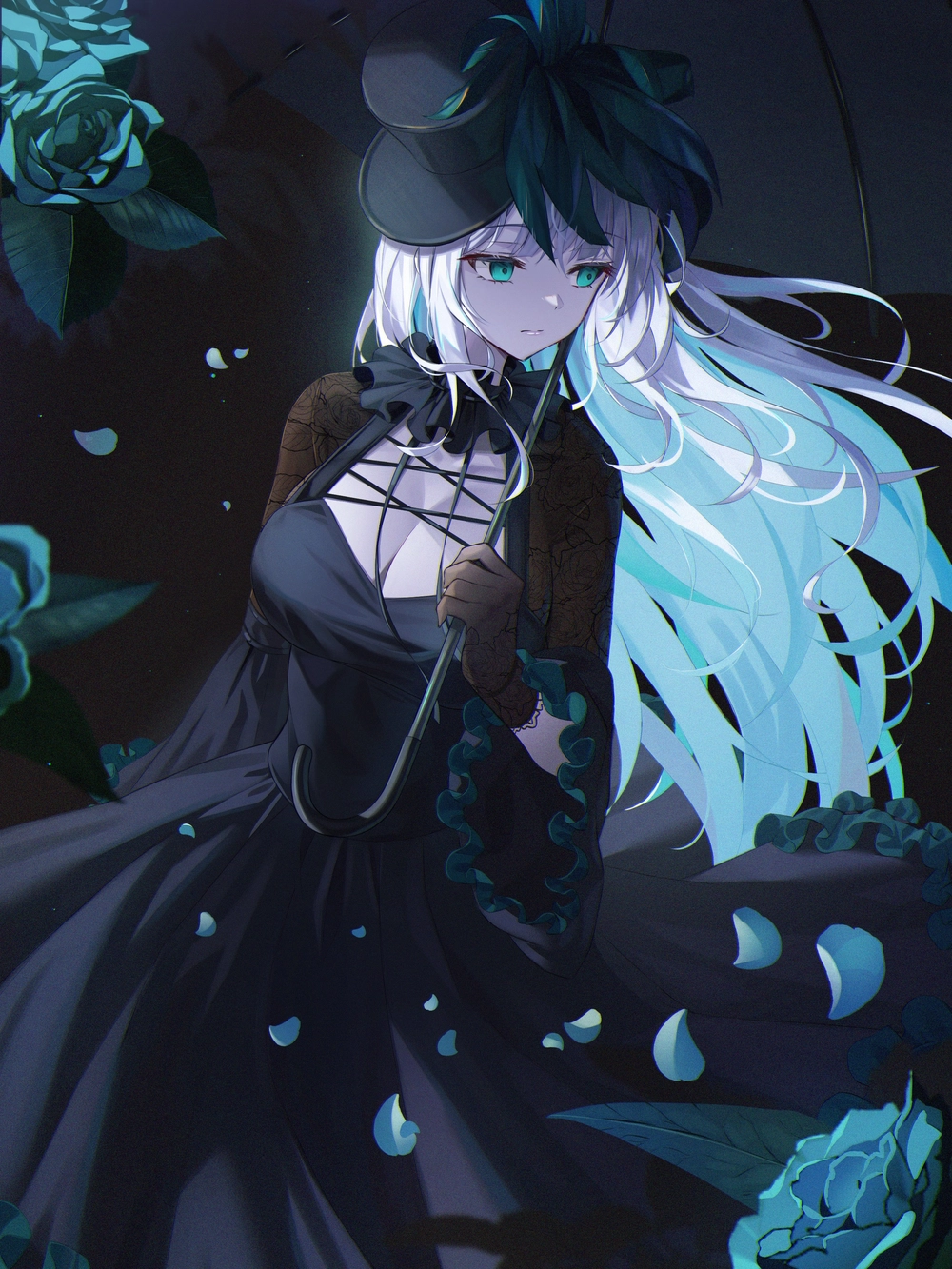 ảnh anime nữ lạnh lùng vô cảm ngầu dark 