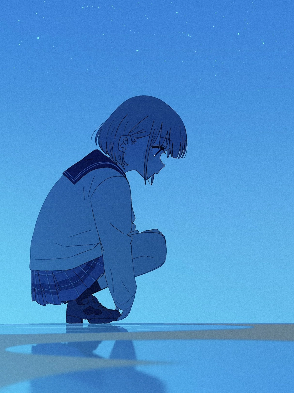 ảnh anime nữ vô cảm nhẹ nhàng 