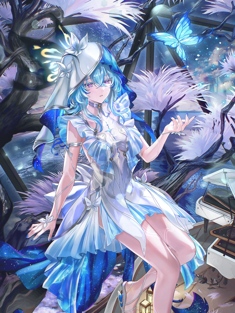 anime nữ lạnh lùng vô cảm tối giản 