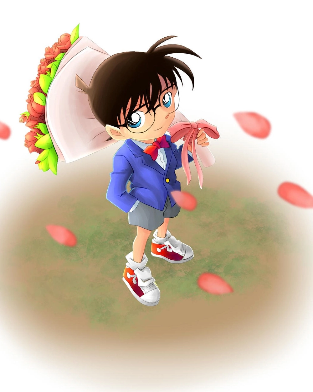 ảnh conan cute phiên bản học sinh 