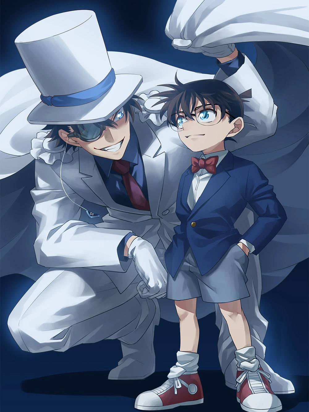 ảnh kudo shinichi và conan hoán đổi 