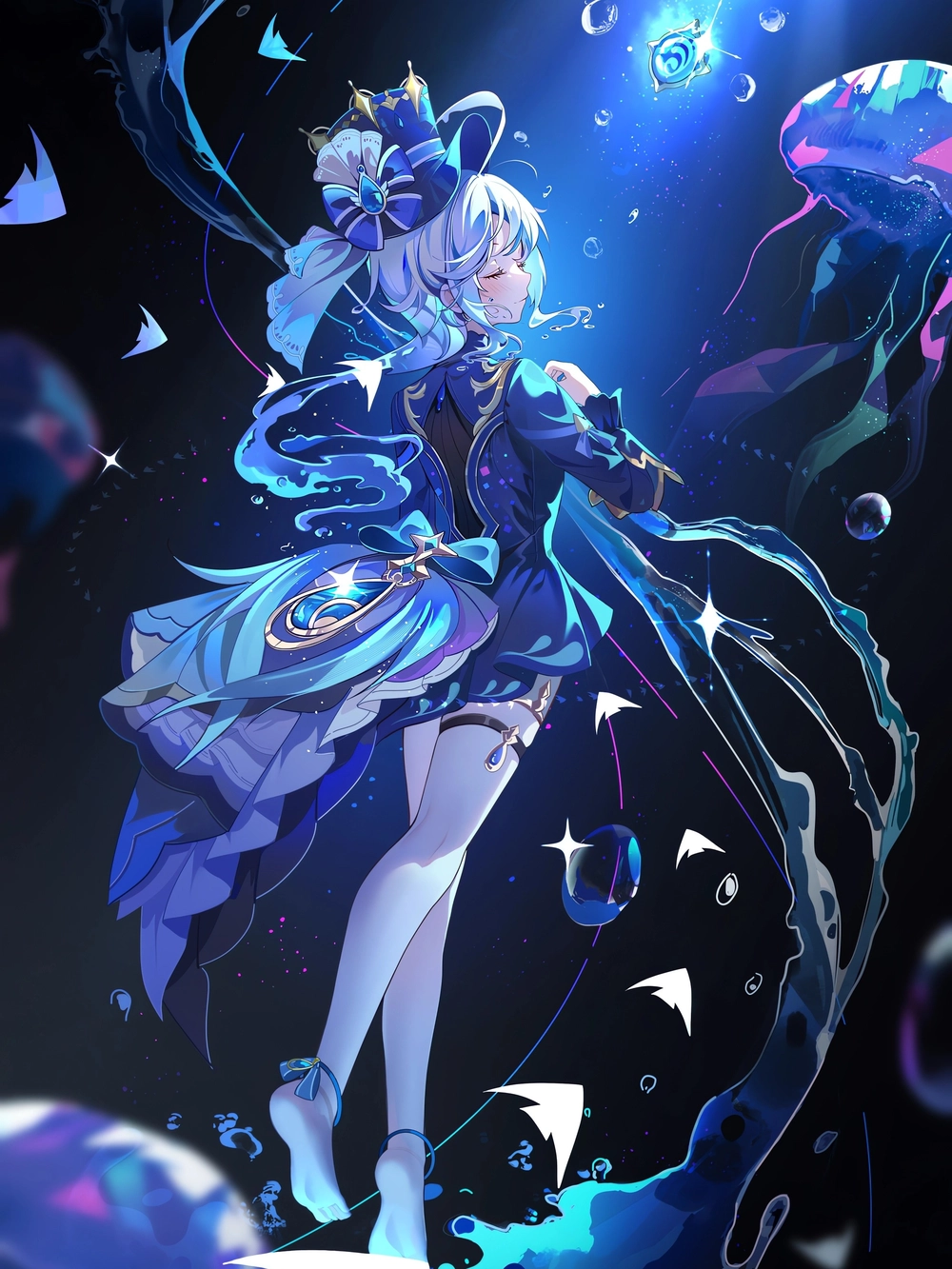 ảnh furina ngầu trong chiến đấu 