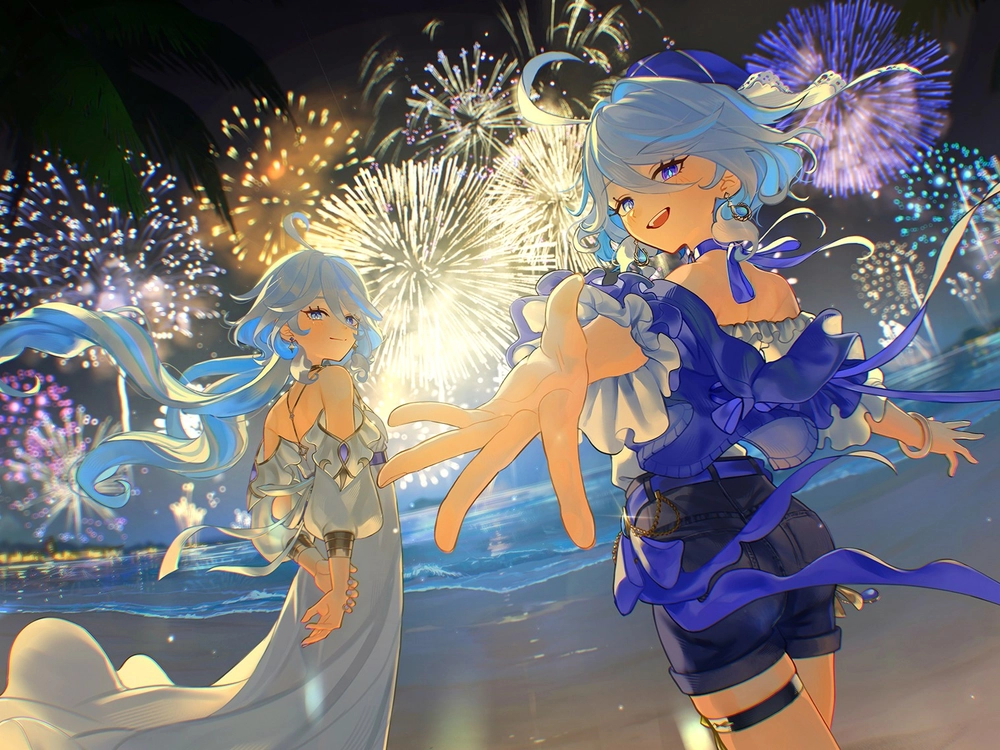 ảnh furina chibi dễ thương kiểu Nhật 