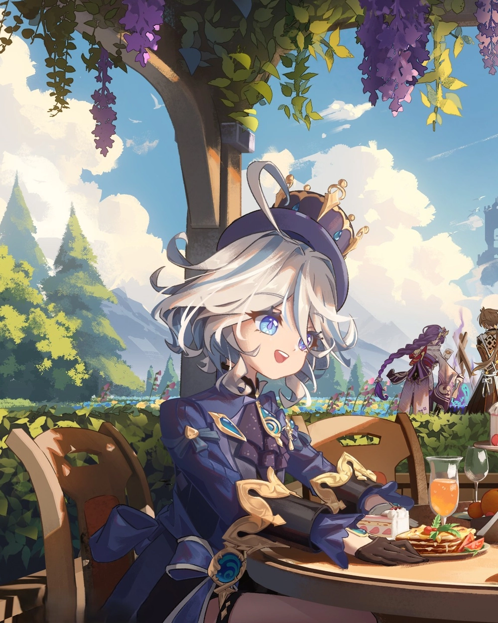 ảnh furina 4k với ánh sáng rực rỡ 