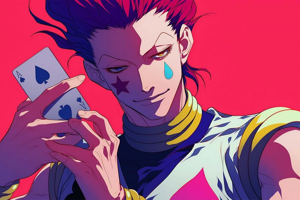 hisoka hxh với thẻ bài sát thủ 
