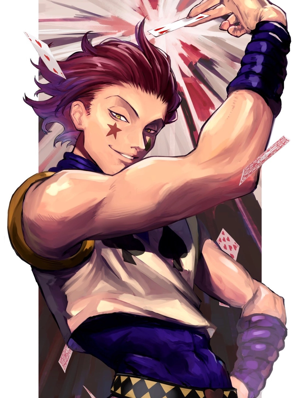 ảnh hisoka chibi mặc đồ diễn xiếc 