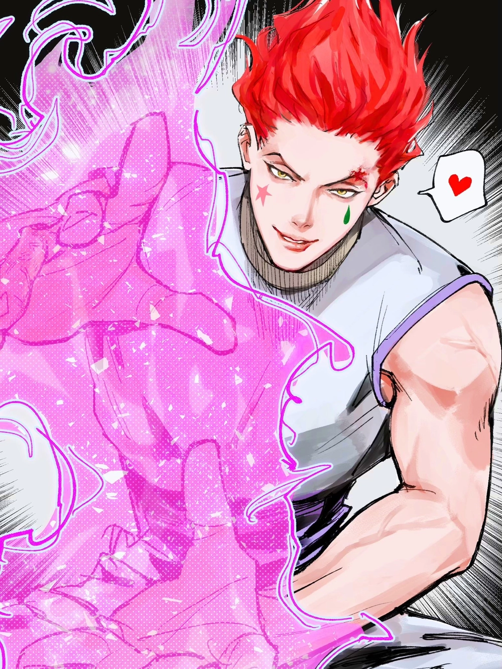 hisoka anime ánh sáng rực rỡ 